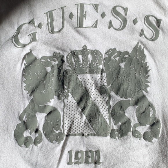 Guess White 1981 T-Shirt Men's Sz. L - Picture 3 of 9